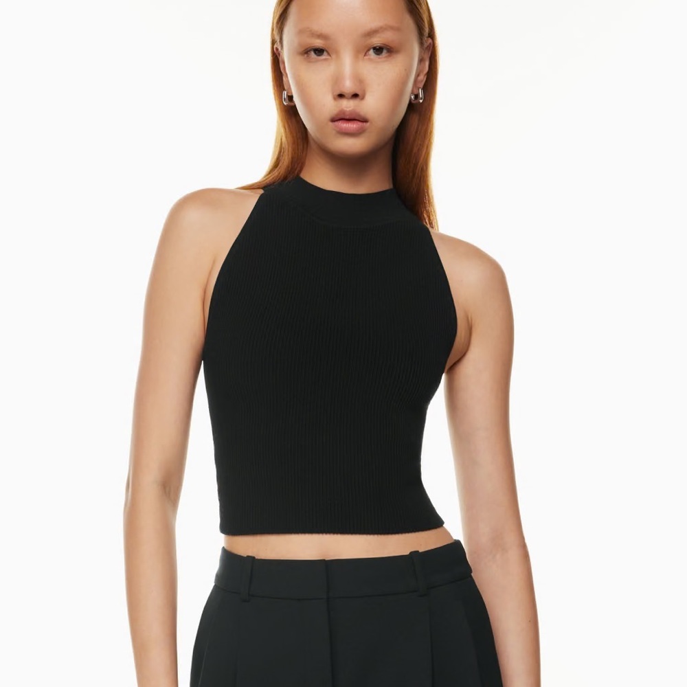 NWT Aritzia babaton sculpt knit halter crop